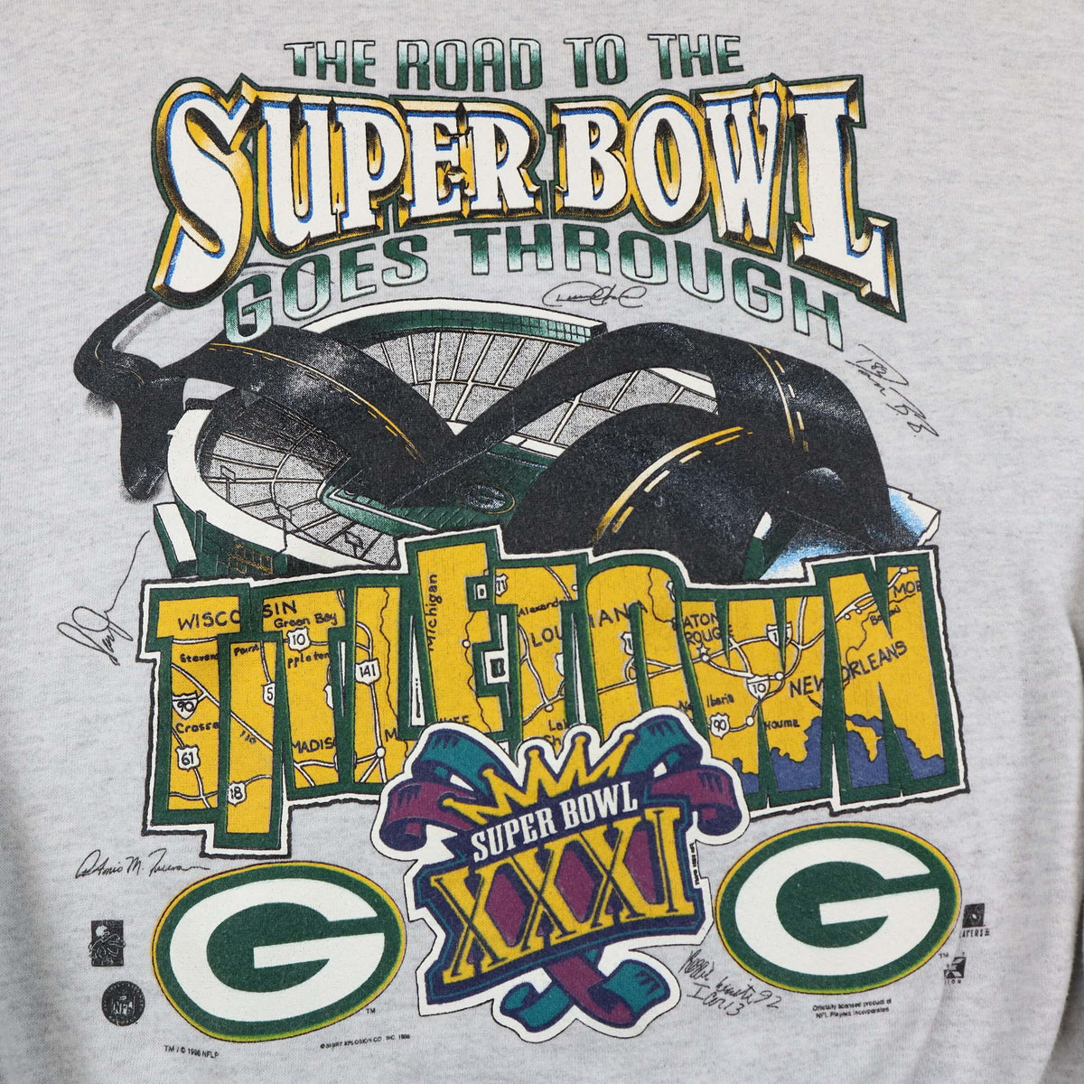 '96 Packers "Titletown" Super Bowl XXXI Sweater (XL)