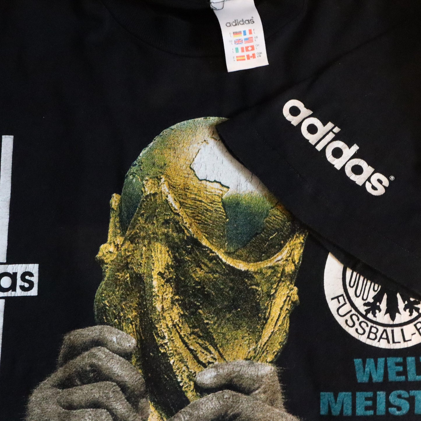'90 Adidas "Deutschland Weltmeister 54/74/90" T-Shirt (L/XL)