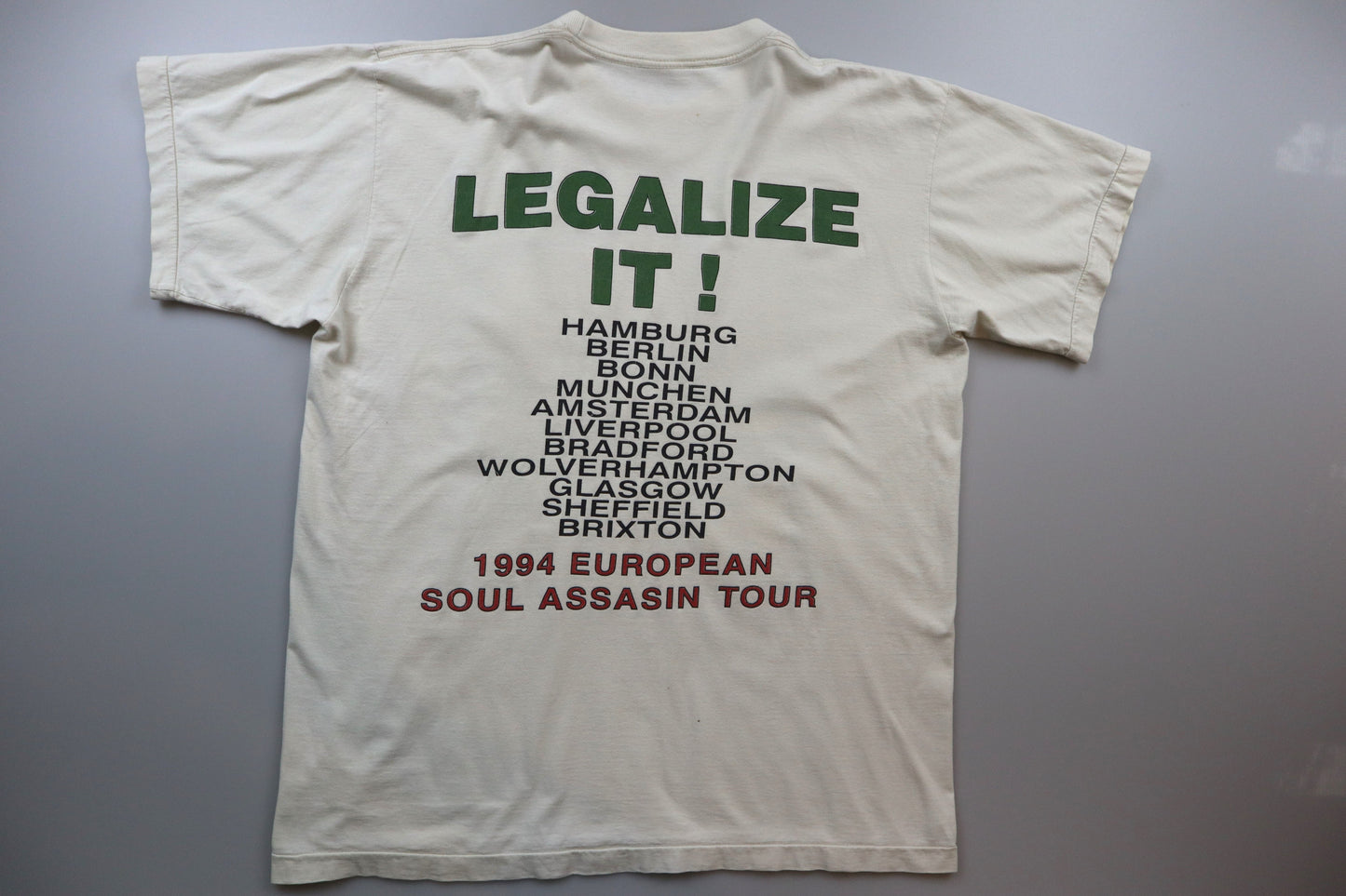 1994 Cypress Hill “Legalize It!” Soul Assasin Euro Tour T-Shirt – L/XL