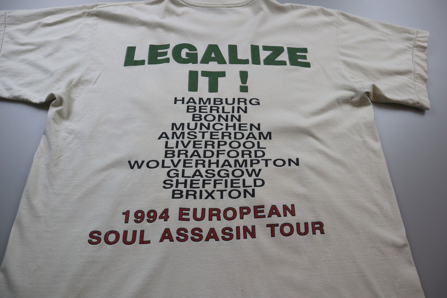 1994 Cypress Hill “Legalize It!” Soul Assasin Euro Tour T-Shirt – L/XL