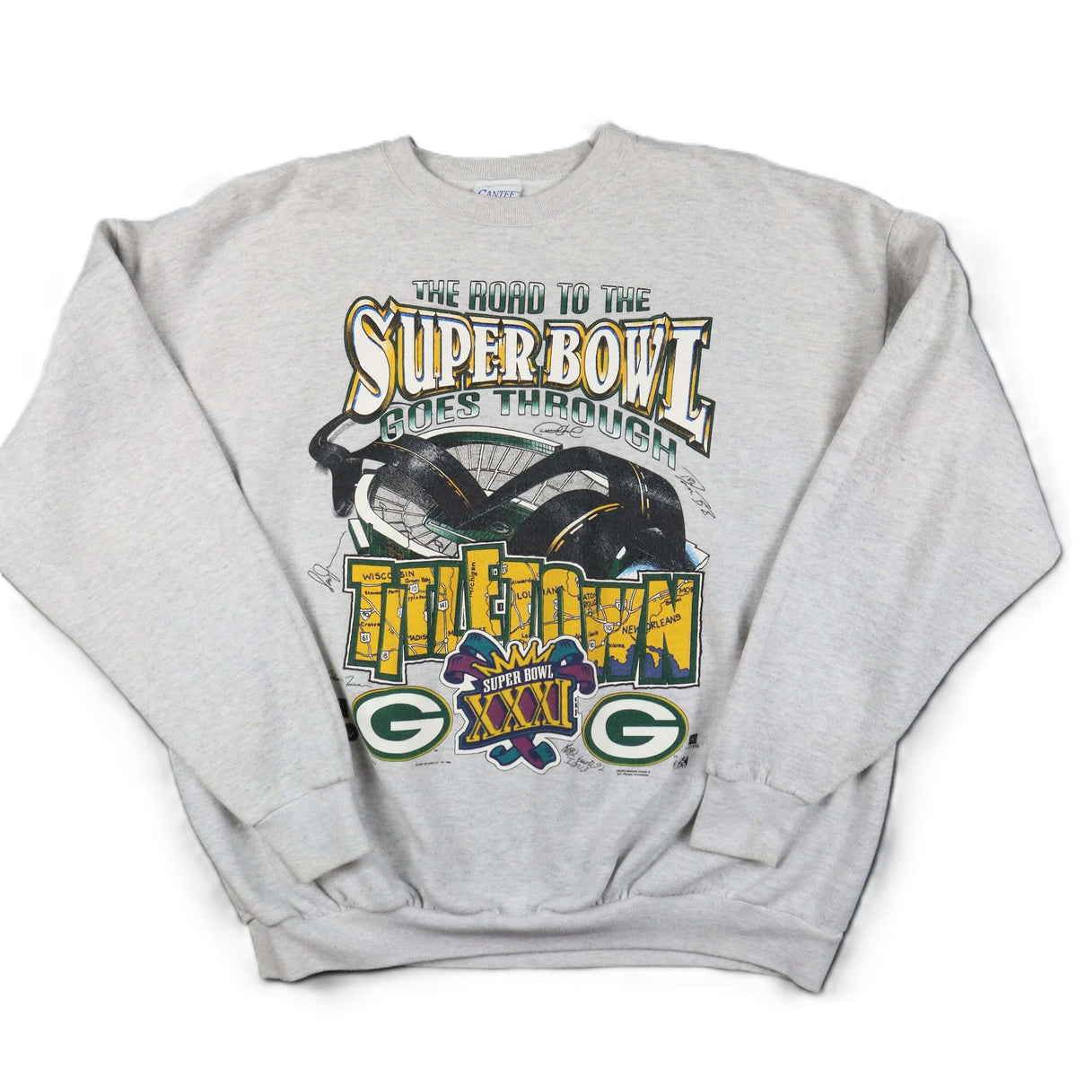 '96 Packers "Titletown" Super Bowl XXXI Sweater (XL)