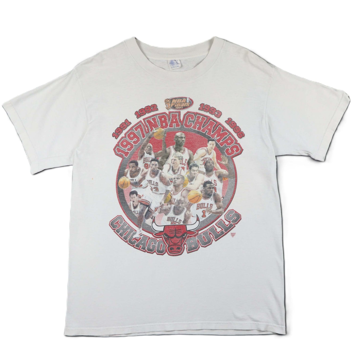 '97 Chicago Bulls " 1997 NBA Champions" Starter T-Shirt (M/L)