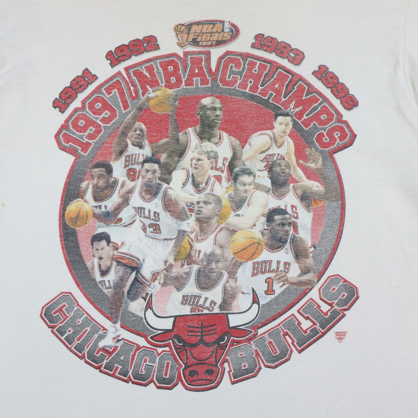 '97 Chicago Bulls " 1997 NBA Champions" Starter T-Shirt (M/L)
