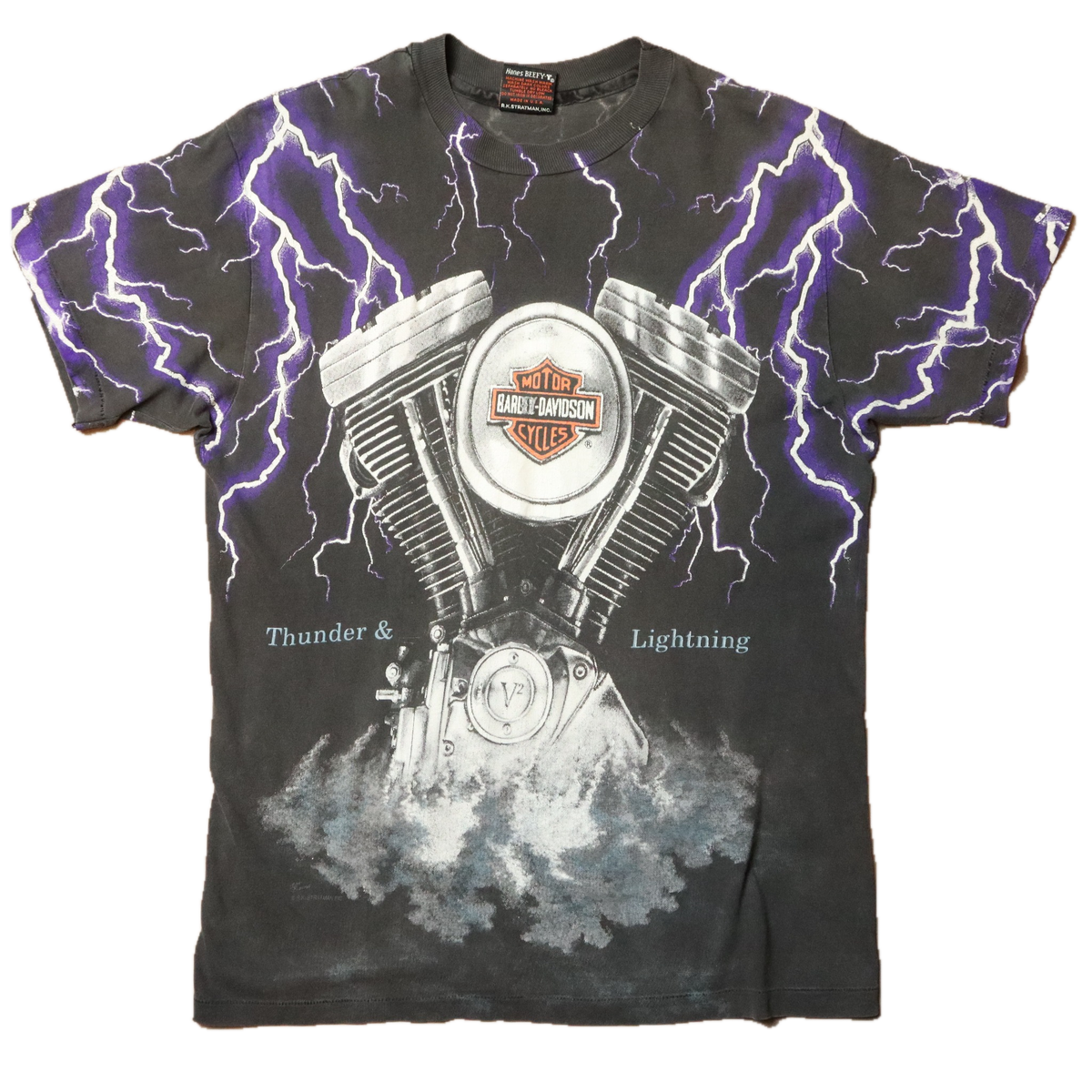 '92 Harley Davidson "Thunder & Lightning" T-Shirt (M/L)