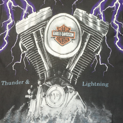 '92 Harley Davidson "Thunder & Lightning" T-Shirt (M/L)