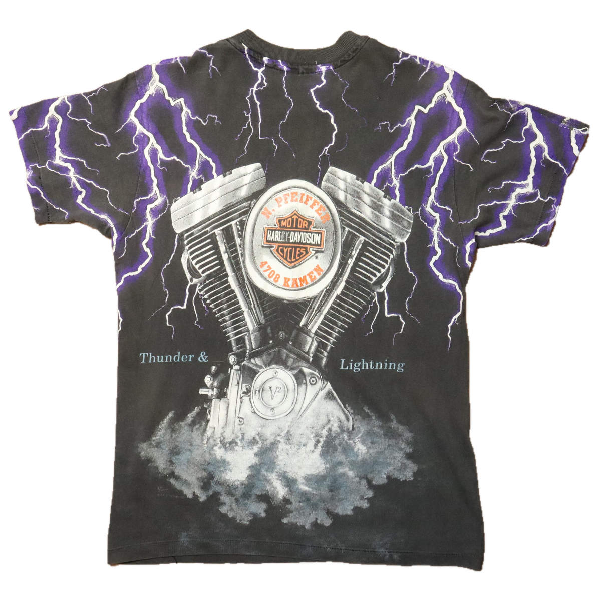 '92 Harley Davidson "Thunder & Lightning" T-Shirt (M/L)