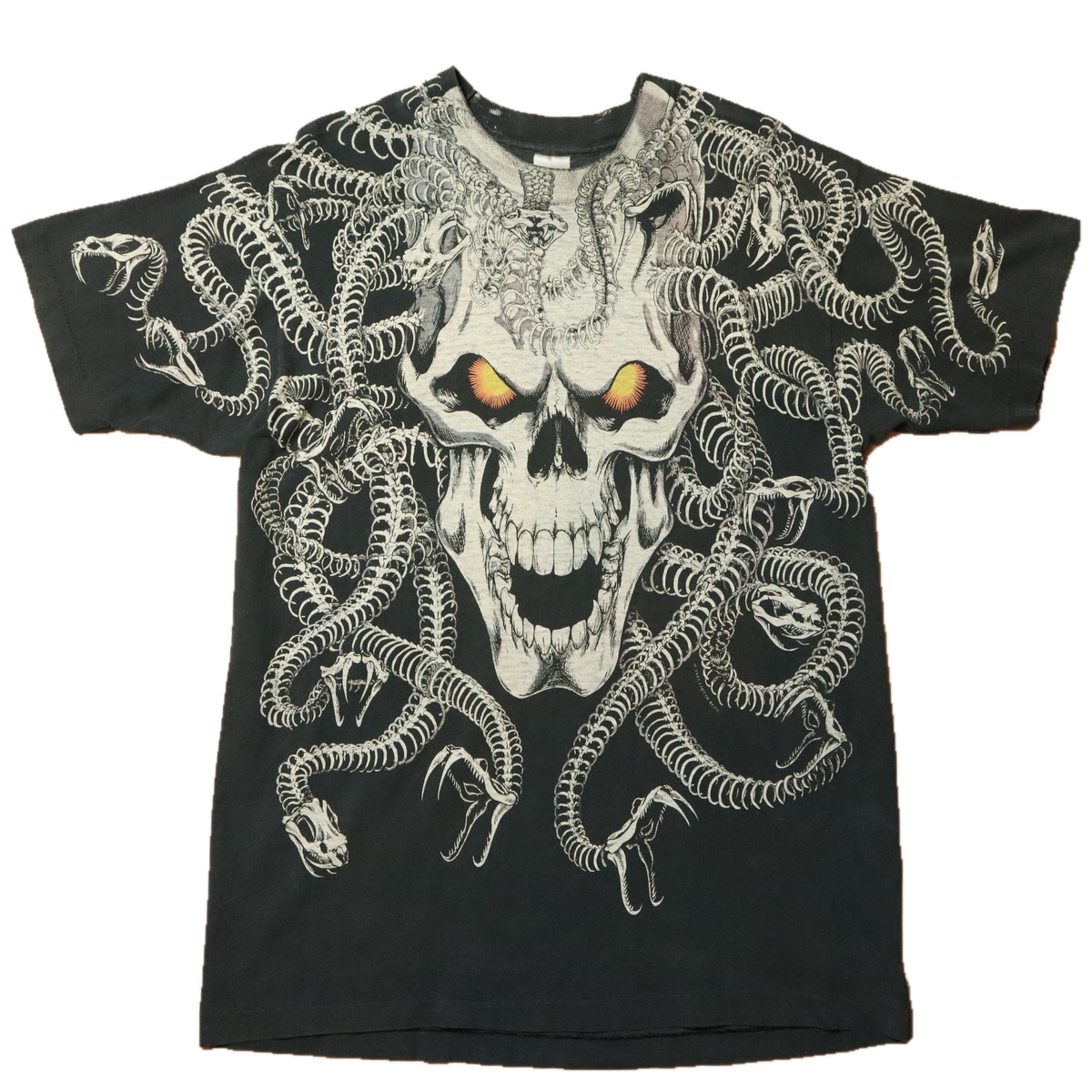 1993年 Liquid Blue "Medusa Skull & Snakes" ヴィンテージTシャツ (L/XL)