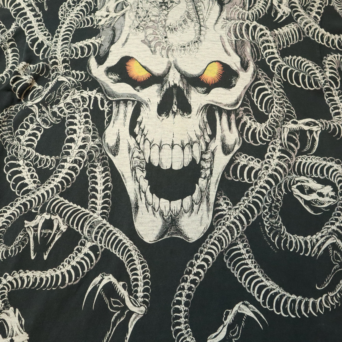 1993年 Liquid Blue "Medusa Skull & Snakes" ヴィンテージTシャツ (L/XL)