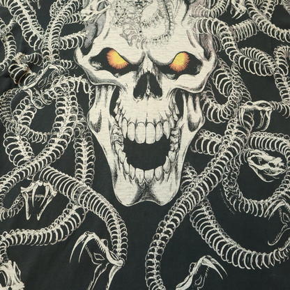 1993年 Liquid Blue "Medusa Skull & Snakes" ヴィンテージTシャツ (L/XL)