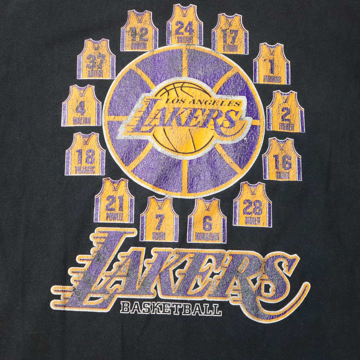 ฤดูกาล 2009 Kobe Bryant "Black Mamba" เสื้อยืดวินเทจ Lakers (M/L)