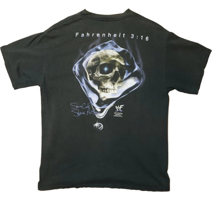ปี 1998 WWF สโตน โคลด์ สตีฟ ออสติน "Fahrenheit 3:16" เสื้อยืดวินเทจ (L)