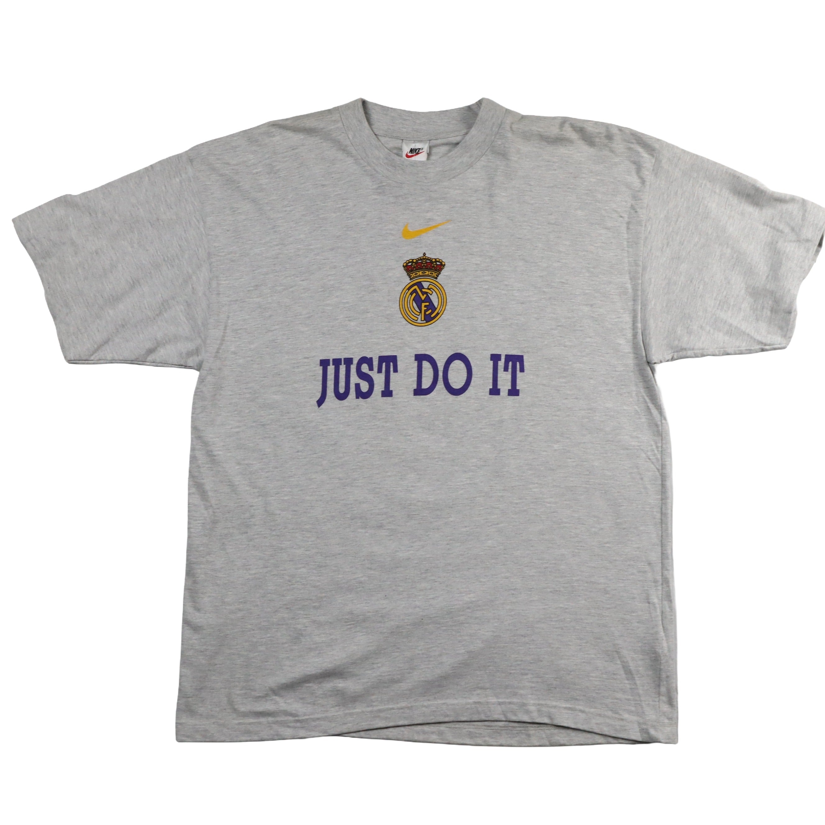 90s NIKE Real Madridシャツ 新品タグ付 archive 90s Nike Real Madrid “Just Do It” T-Shirt (XL) – Two Brothers Vintage